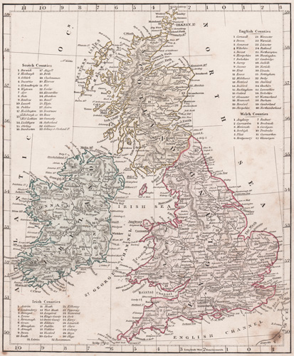 County Map of England, and Wales 1862